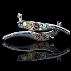 Rounded Stainless Steel Bull Riding Spurs - Slingin-Shanks